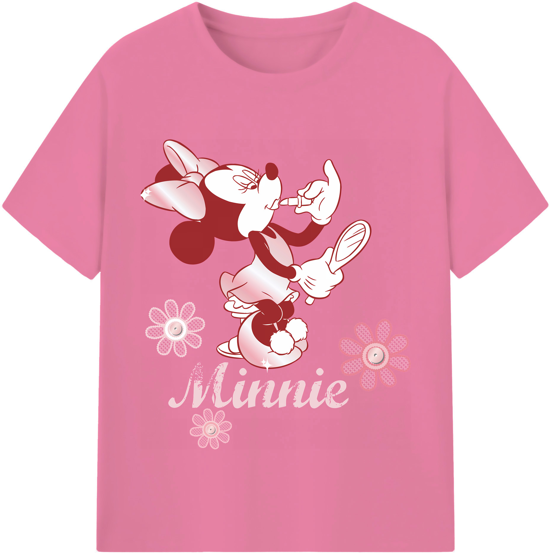 （画像用） ミッキーマウス Mickey Mouse 綿100％半袖Tシャツ（フロントプリント）